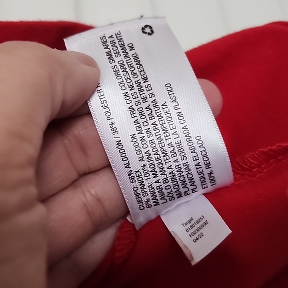 Red Ruffle Sleeve Top - Picture 3 of 5